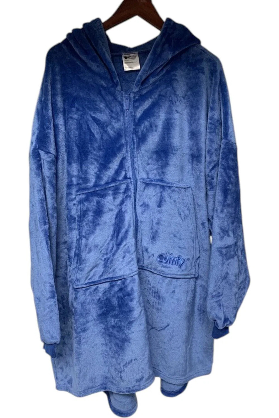 The Comfy Women's Dream Full Zip Wearable Blanket Blue -